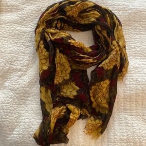 Winter Floral Scarf